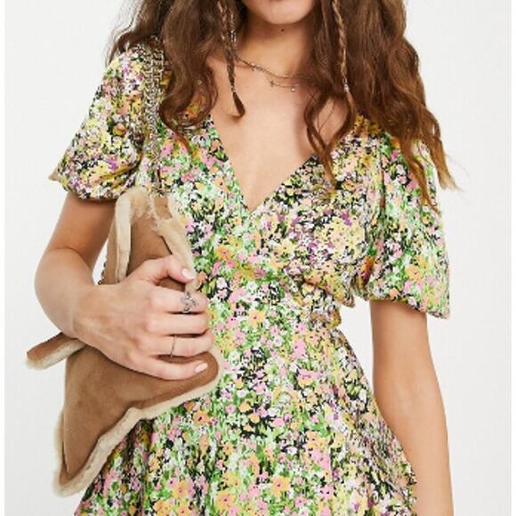 * New ~ TOPSHOP , NORDSTROM ~Multi Floral Mix And Match Blouse Size 8 - Picture 7 of 8